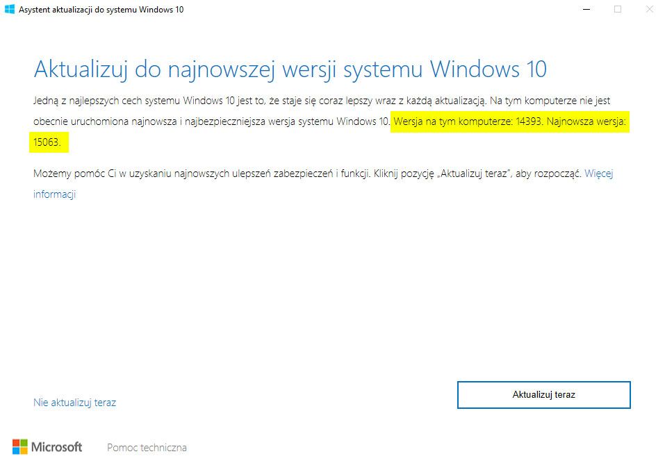 Обновление с помощью помощника по обновлению Windows 10