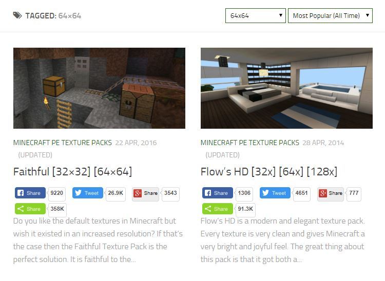 Поиск и загрузка текстур для Minecraft Pocket Edition