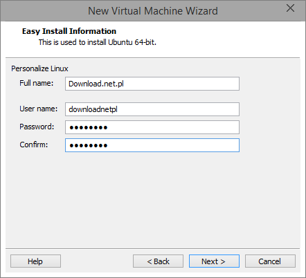 Конфигурация пользователя в VMware