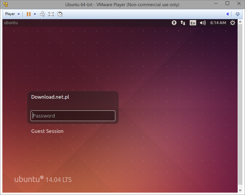 Система Ubuntu установлена ​​в VMware