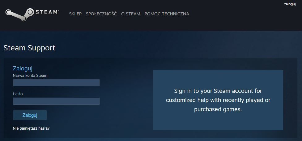 Steam - вход в службу поддержки Steam