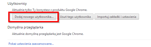 Добавление нового пользователя в Chrome
