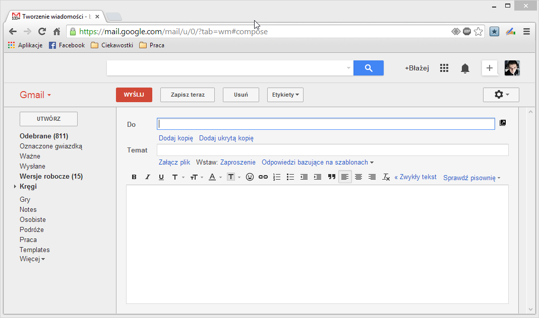 Создайте новое сообщение Gmail в Chrome