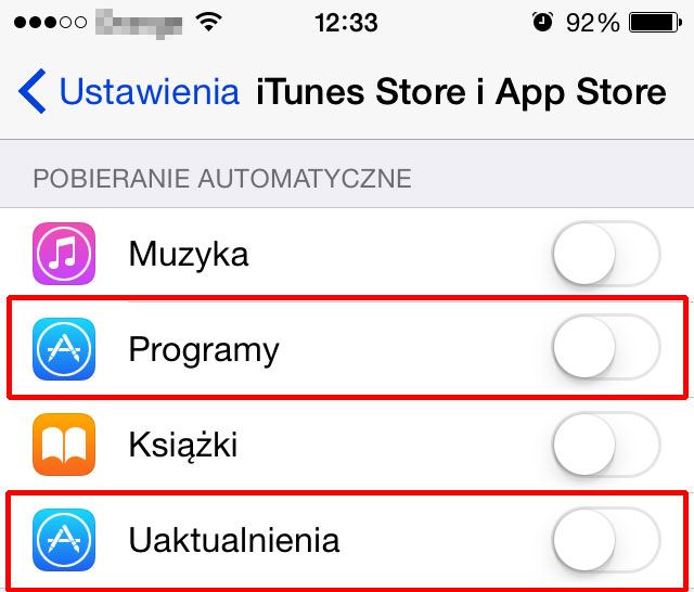 Отключение автоматических обновлений в iOS