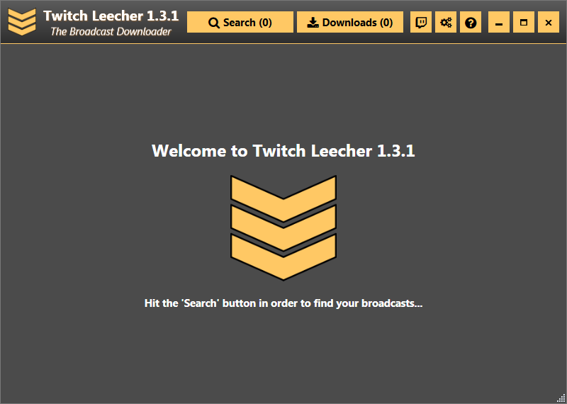 Twitch Leecher - основной интерфейс