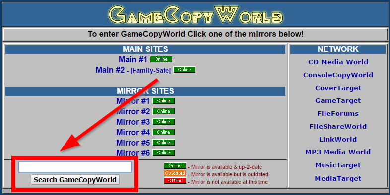 GameCopyWorld - один из сайтов с патчами No-CD