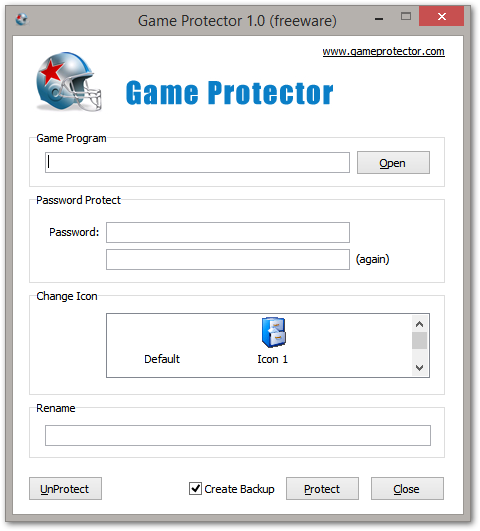 Game Protector - главное окно