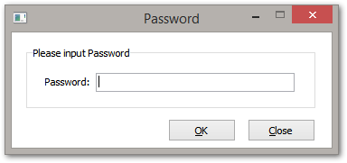 Экран ввода пароля