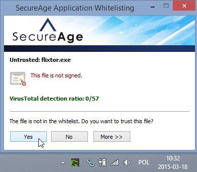 SecureAge - сканирование неизвестного файла