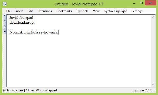 Jovial Notepad - главный экран
