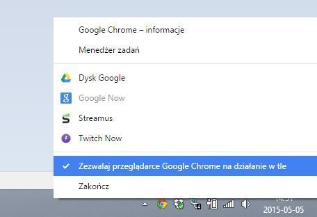 Отключение фоновой активности Chrome