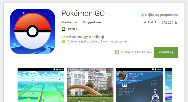 Покемон GO официально в Польше