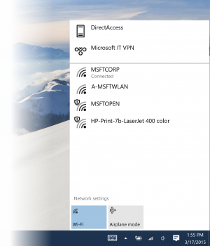 Новое окно сети в Windows 10