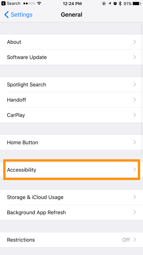 КСН-режим управления настройки голоса iOS Settings> Общая ширина «style =»: 496 пикселей; высота: 882 пикселей; «/><br /> Настройки iOS> Общие<br /> <noscript><img decoding=