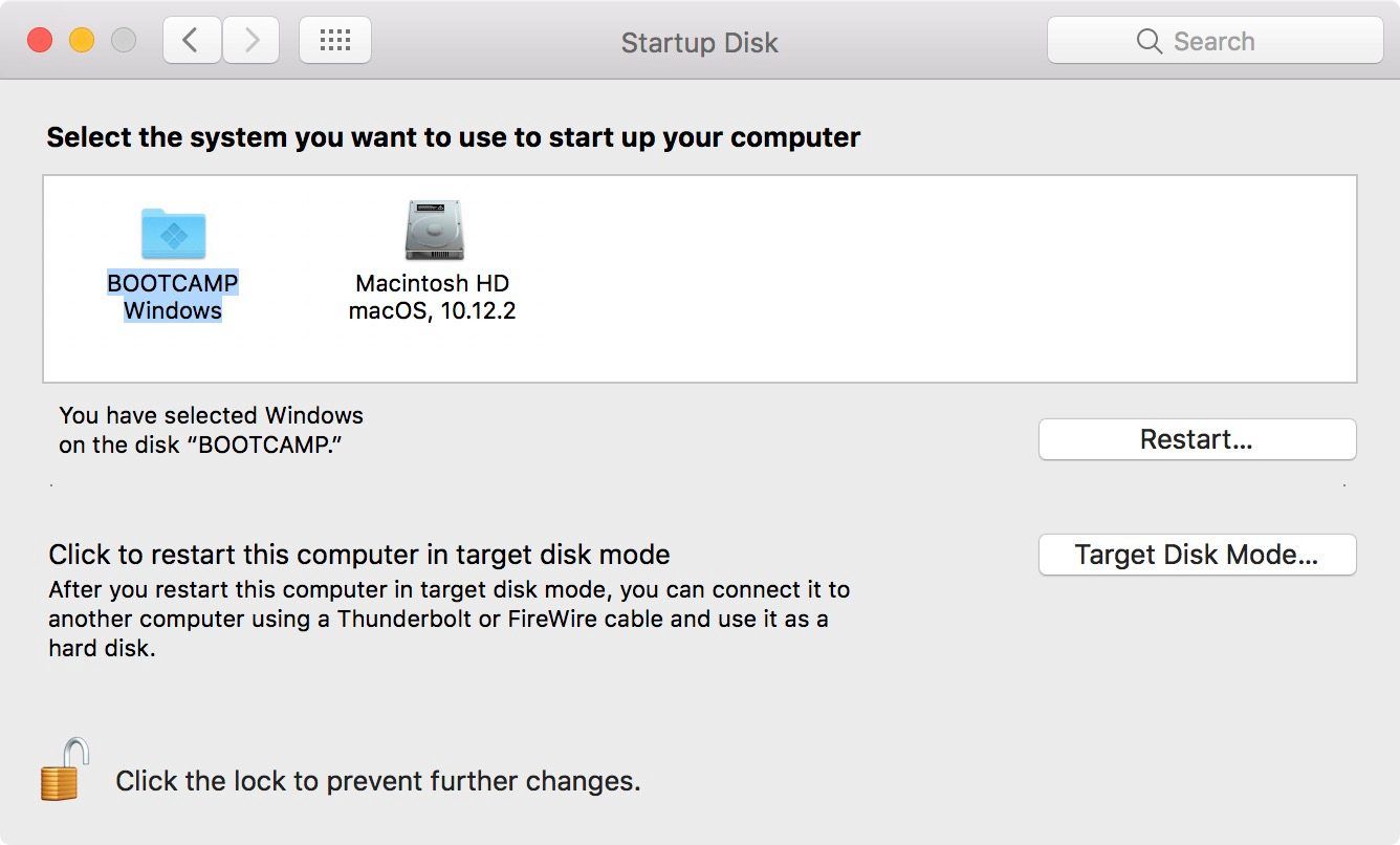 стартап-диск-Boot-лагерь-MacOS