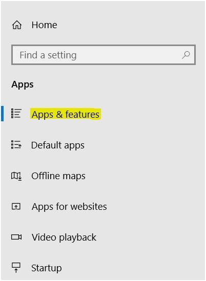 Приложения и функции Windows