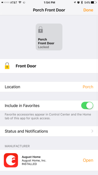August Smart Lock HomeKit