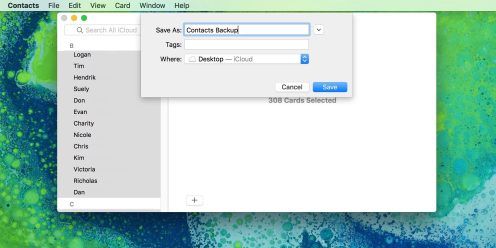 How to export contacts on macOS 2