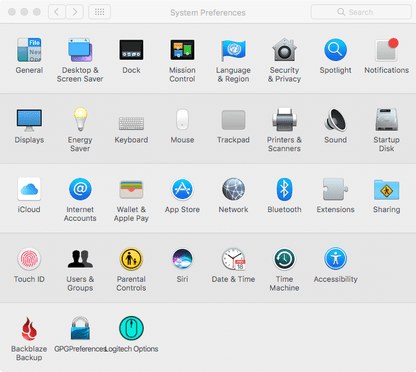 macOS System Preferences